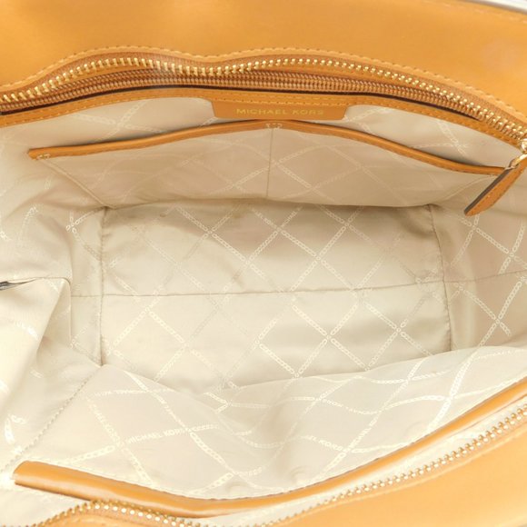 MICHAEL KORS Signature MK Logo Brown Shopper Tote Shoulder Bag - Picture 4 of 9